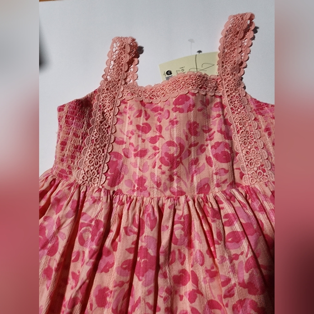 Joie Kids Pink Floral Sleeveless Dress 6 Y - Picture 3 of 10